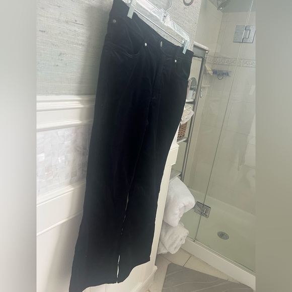 NWT new 30 Anthropologie pilcro solid velvet moto cropped pants black short - Picture 14 of 14